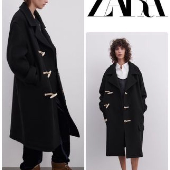 75% THICK WOOL TOGGLE COAT ZW LIMITED EDITION - Picture 2 of 4